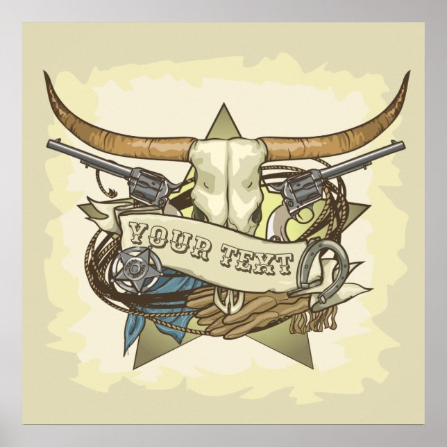 Maßgeschneiderter Schädel Poster (Vorne)