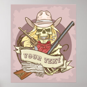 Maßgeschneiderter Schädel Poster