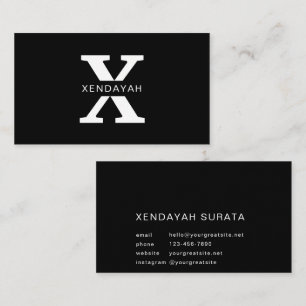 Maßgeschneiderter Schwarz-Weiß-Minimalistisch-Luxu Visitenkarte