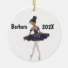 Maßgeschneiderter Schwarzer Ballerina-Tree Keramik Ornament