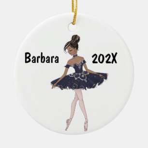 Maßgeschneiderter Schwarzer Ballerina-Tree Keramik Ornament