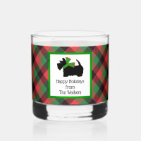 Maßgeschneiderter Scotty Hund und Tartan Frohe Wei