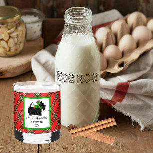 Maßgeschneiderter Scotty Hund und Tartan Karierte  Whiskyglas