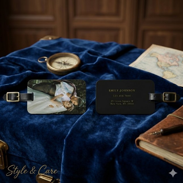 Maßgeschneiderter Tag für Hochzeiten mit Couple's  Gepäckanhänger (Custom Wedding Luggage Tag with Couple’s Photo)