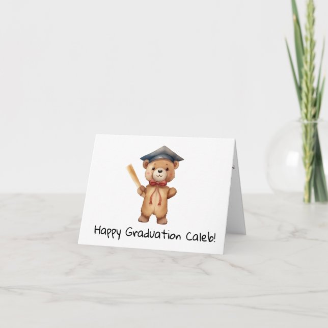 Maßgeschneiderter Teddy Bear Kindergarten Abschlus Karte (Vorderseite)