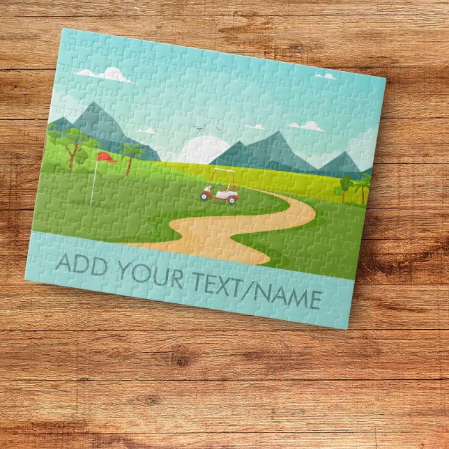 Maßgeschneiderter Text für die Landschaft des Kart Puzzle (Von Creator hochgeladen)