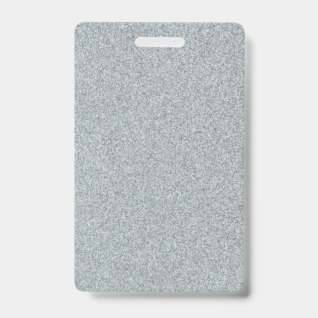 Maßgeschneiderter Text für leere Silver Glitzer Ausweis (Vorderseite)