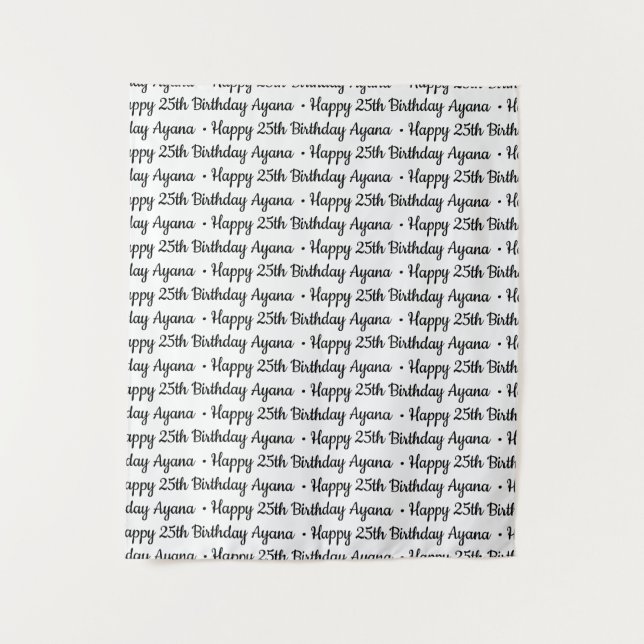 Maßgeschneiderter Textschritt und Wiederholung von Wandteppich (Vorderseite)