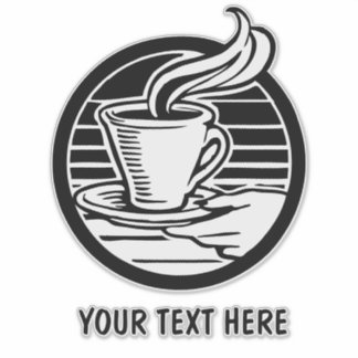 Maßgeschneiderter, transparenter Coffee-Logo-Aufkl Aufkleber