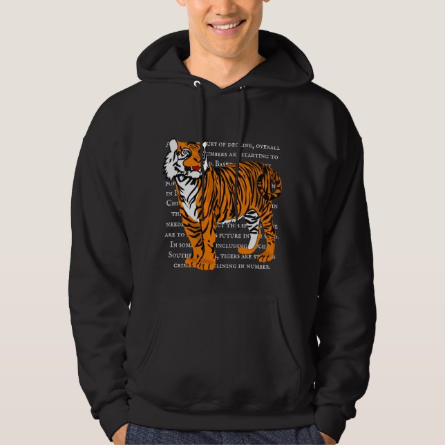 Maßgeschneiderter trendy Wildlife Illustrator schw Hoodie (Vorderseite)