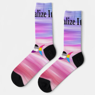 Maßgeschneiderter Triple Goddess Moon Pentagramm P Socken