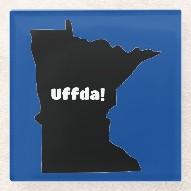 Maßgeschneiderter Uffda Minnesota Glass Untersetze Glasuntersetzer (Vorderseite)