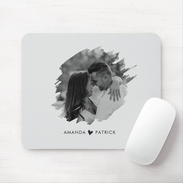 Maßgeschneiderter Valentinstag Modernes Foto Mousepad (Mit Mouse)