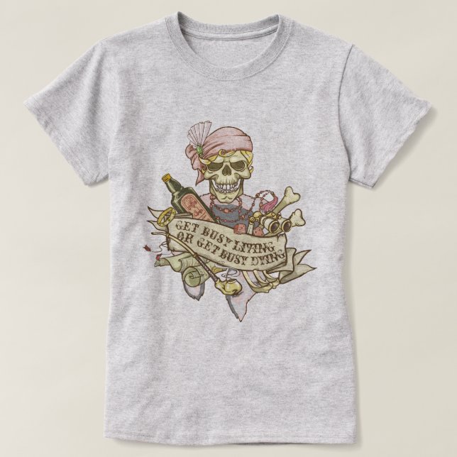 Maßgeschneiderter Vintager Schädel T-Shirt (Design vorne)