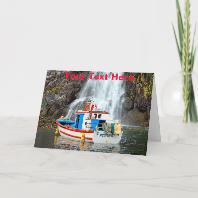 Maßgeschneiderter Wasserfall für Chilen Karte (Vorderseite)