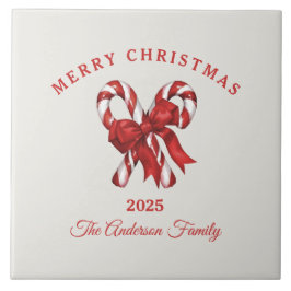 Maßgeschneiderter Weihnachtskerzenstock mit Bogen Fliese