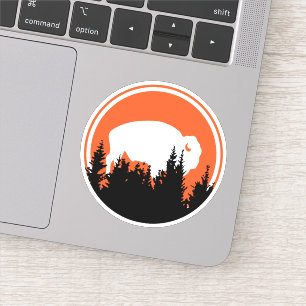 Maßgeschneiderter Weißbüffel-Aufkleber im Freien Aufkleber