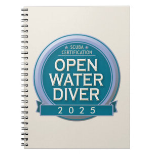 Maßgeschneiderter zertifizierter Open Water Diver Notizblock