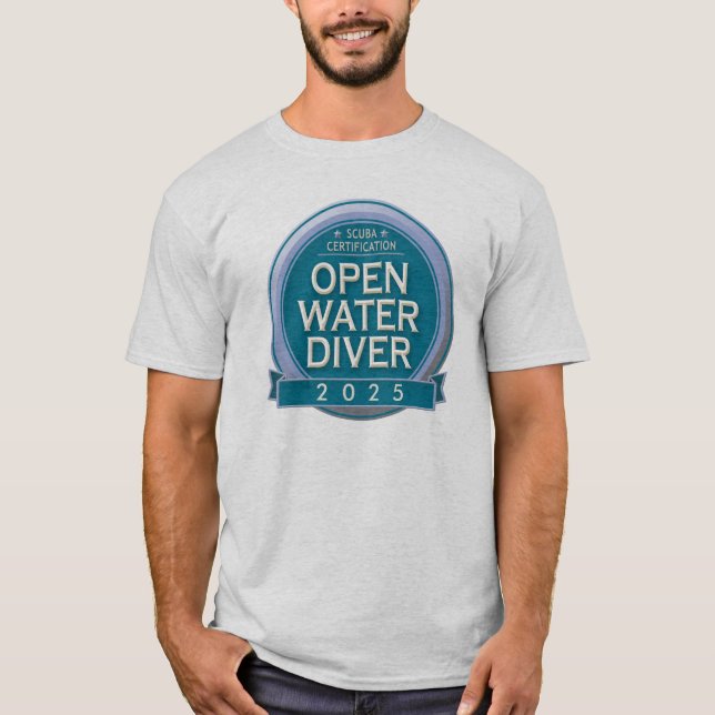 Maßgeschneiderter zertifizierter Open Water Diver T-Shirt (Vorderseite)