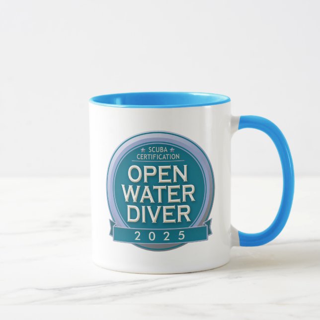 Maßgeschneiderter zertifizierter Open Water Diver Tasse (Rechts)