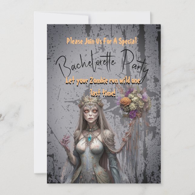 Maßgeschneiderter Zombie Junggeselinnen-Abschied C Einladung (Vorderseite)
