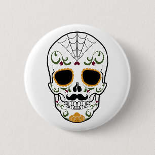 Maßgeschneiderter Zuckerschädel Button