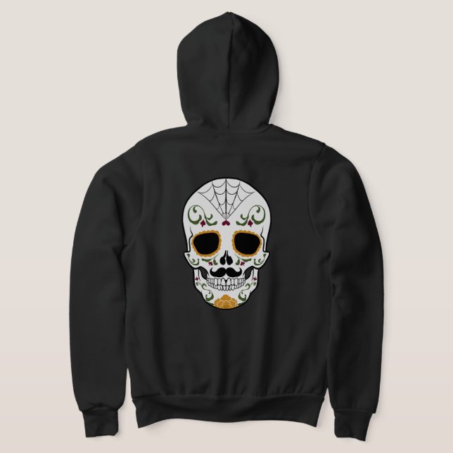 Maßgeschneiderter Zuckerschädel Hoodie (AblageHinten)