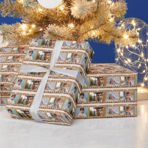 Maßgeschneidertes 16-Foto-Filmstreifen-Muster, All Geschenkpapier