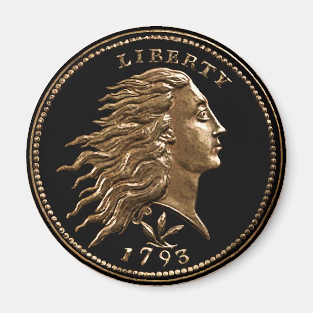 Maßgeschneidertes 1793 Fflüge Hair Penny Magnet (Vorne)