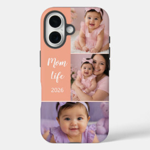 Maßgeschneidertes 3-Foto-Mutter-Leben iPhone 16 Hülle