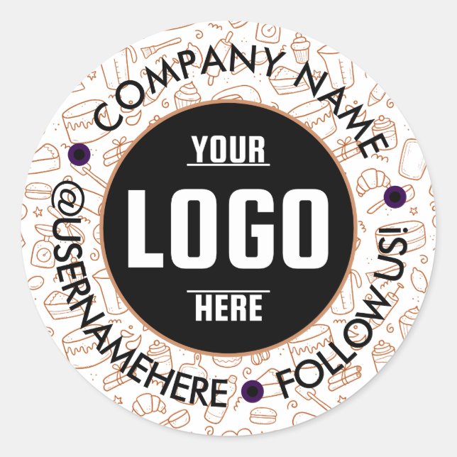 Maßgeschneidertes 3x3 Rund Vinyl Waterproof Busine Runder Aufkleber (Vorderseite)