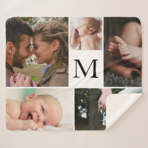 Maßgeschneidertes 5-Foto Collage Sherpa Blanket Sherpadecke