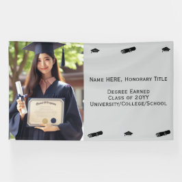 Maßgeschneidertes Abschluss-Foto, Diplom, Cap-Temp Banner