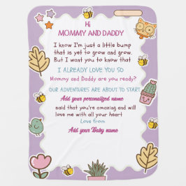Maßgeschneidertes Baby-Blanket mit Personalisierte Babydecke