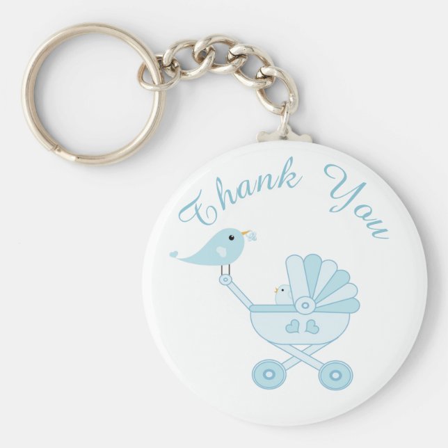 Maßgeschneidertes Baby Dusche Gastgeschenk Schlüss Schlüsselanhänger (Vorne)