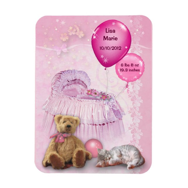 Maßgeschneidertes Baby-Girl Magnet (Vertikal)