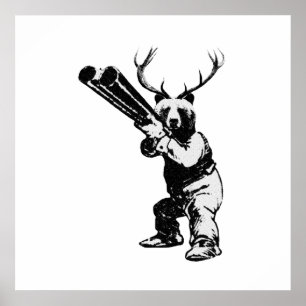 Maßgeschneidertes Bärenjäger-Höhlenposter Poster