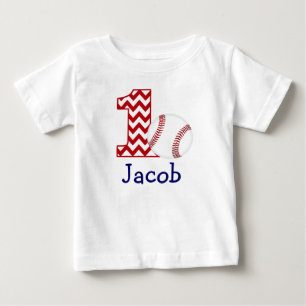 Maßgeschneidertes Baseball Erster Geburtstag Shir Baby T-shirt