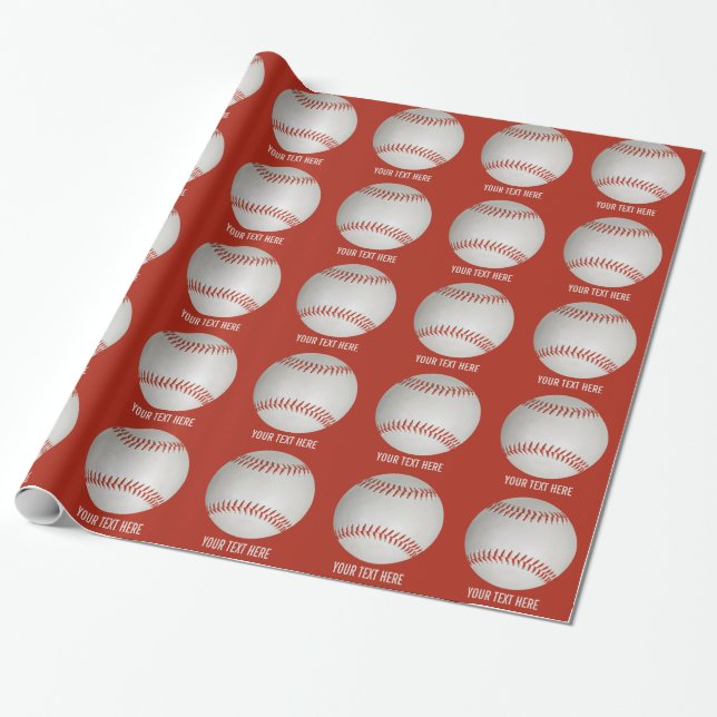Maßgeschneidertes Baseball-Packpapier Geschenkpapier (Ungerollt)