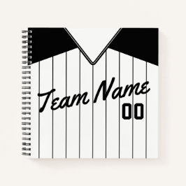 Maßgeschneidertes Baseball Softball Jersey-Noteboo Notizbuch