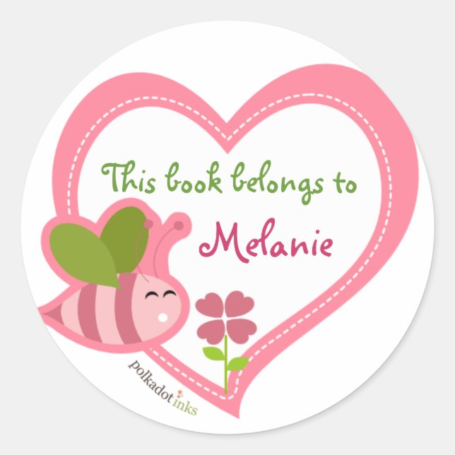 Maßgeschneidertes*Bienenkleber-Buch Runder Aufkleber (Vorderseite)