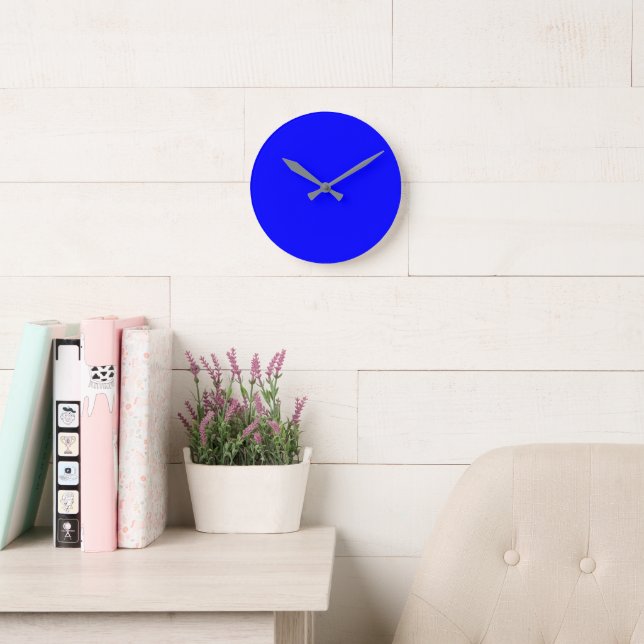 Maßgeschneidertes Blue Simple 8" Round Acrylic Runde Wanduhr (Lesesaal)