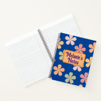Maßgeschneidertes Blumengrün-Notebook Notizbuch
