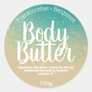 Maßgeschneidertes Body Butter Etikett Runder Aufkleber