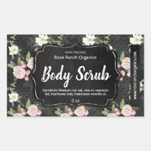 Maßgeschneidertes Body Scrub Label Handmade Busin Rechteckiger Aufkleber