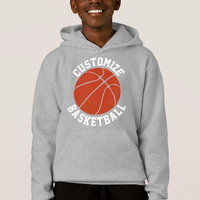 Maßgeschneidertes Boys Basketball Hoodie Sweatshir (Vorderseite)