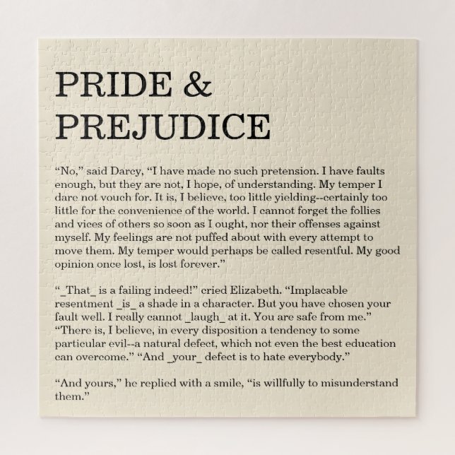 Maßgeschneidertes Buchangebot Jane Austen Puzzle (Vertikal)