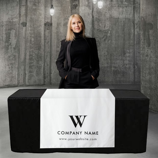 Maßgeschneidertes Business Table Runner-Banner - m Wandteppich (Custom Business Table Runner Banner Modern White Tapestry)