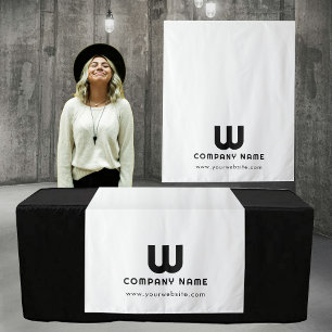 Maßgeschneidertes Business Table Runner Banner Wei Wandteppich
