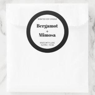 Maßgeschneidertes Candle Label Muster Moderne Runder Aufkleber